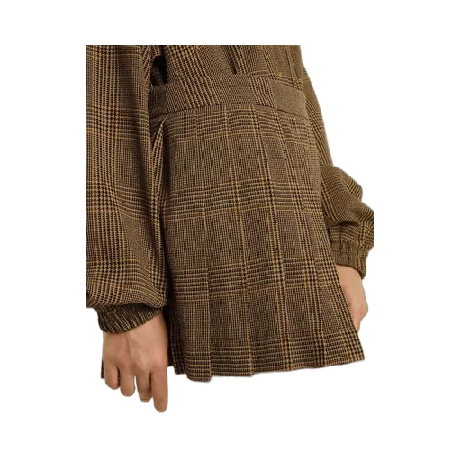 Golden Goose Deluxe Brand Checked Pleated Mini Skirt