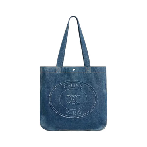 Large Cabas In Denim With Celine