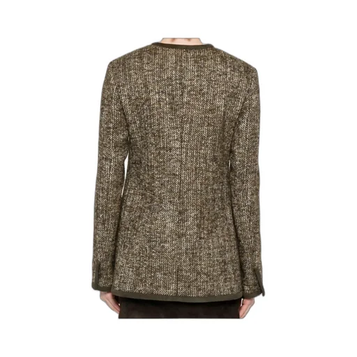 Golden Goose Deluxe Brand Crewneck Buttoned Tweed Jacket