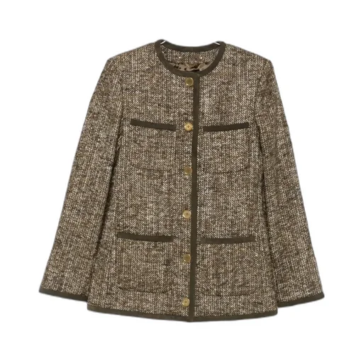 Golden Goose Deluxe Brand Crewneck Buttoned Tweed Jacket