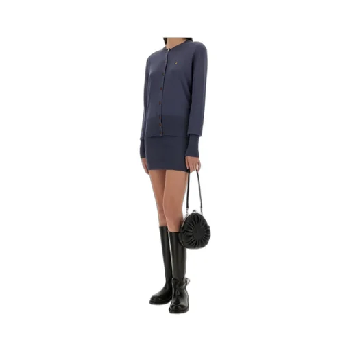 Vivienne Westwood Logo Embroidered Buttoned Cardigan