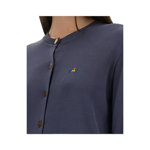 Vivienne Westwood Logo Embroidered Buttoned Cardigan