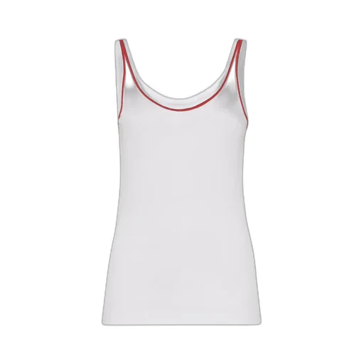 Brunello Cucinelli Piped-Trim Ribbed Tank Top