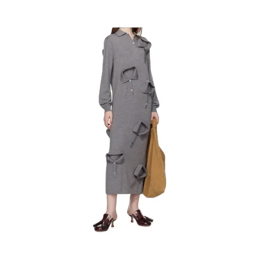Multi Collars Knitted Dress