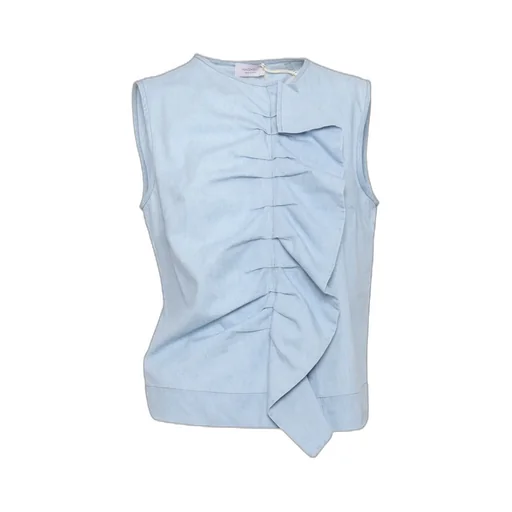Barbara Ruffled Denim Top