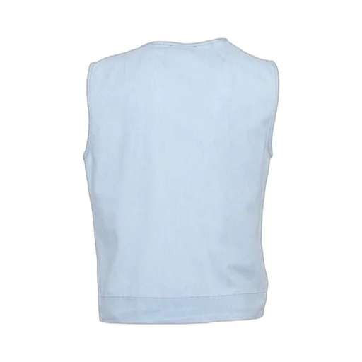 Barbara Ruffled Denim Top