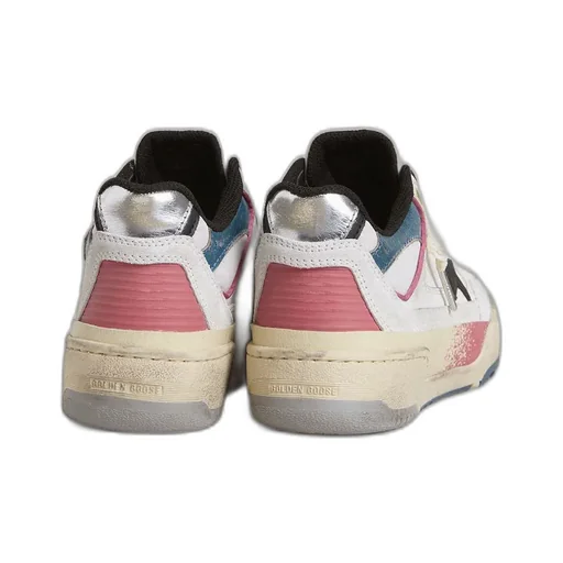 Leather Lace-Up Low-Top Sneakers