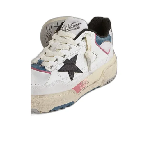 Leather Lace-Up Low-Top Sneakers