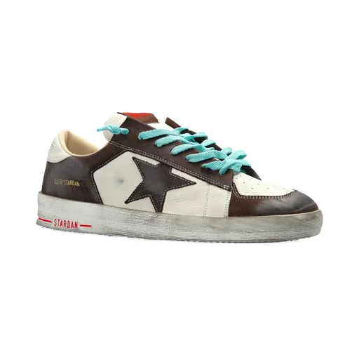 Star-Detail Leather Sneakers