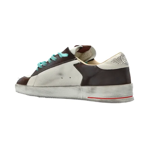 Star-Detail Leather Sneakers