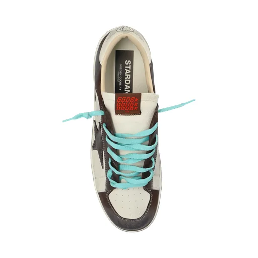 Star-Detail Leather Sneakers