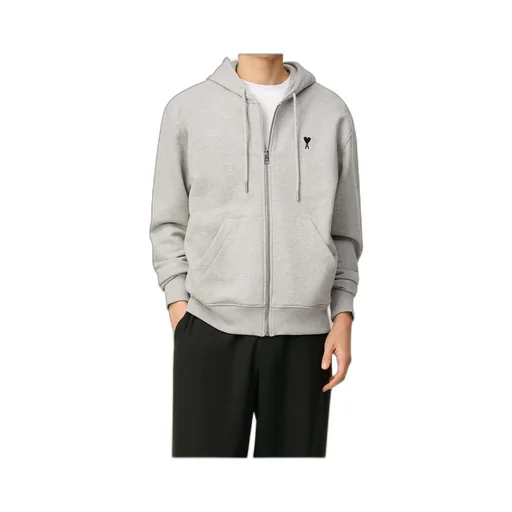 Ami Paris Zipped Ami De Coeur Hoodie