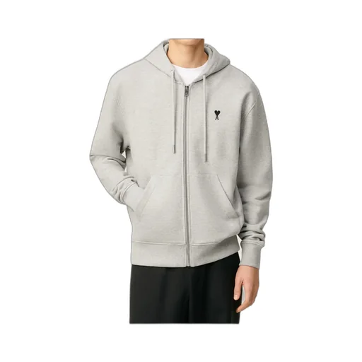 Ami Paris Zipped Ami De Coeur Hoodie