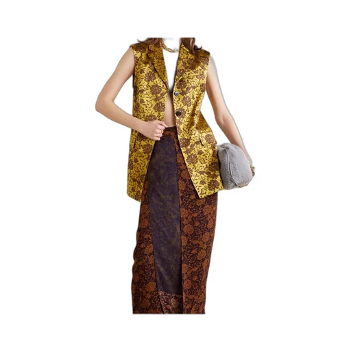 Asymmetrical Jacquard Vest