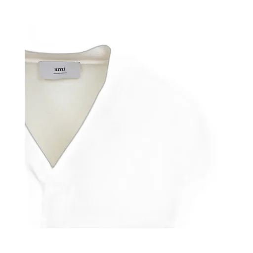 Ami Paris Logo Detailed V-Neck Cardigan