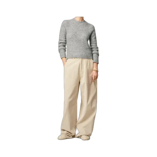 Ami Paris Logo Patch Corduroy Trousers