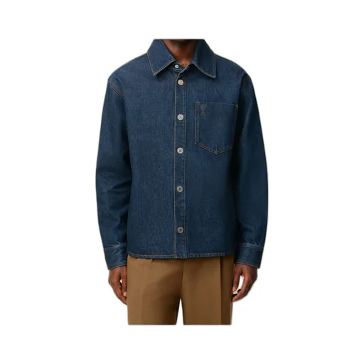 Ami Paris Ami De Coeur Denim Overshirt