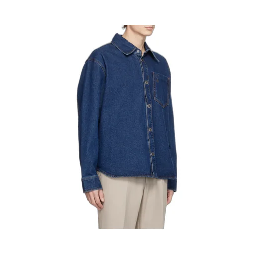 Ami Paris Ami De Coeur Denim Overshirt