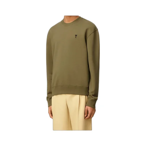 Ami Paris Logo Embroidered Crewneck Sweatshirt