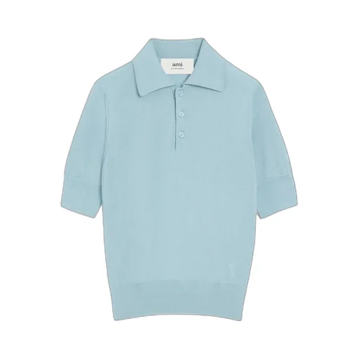 Three-Quarter Sleeve Wool Polo Shirt