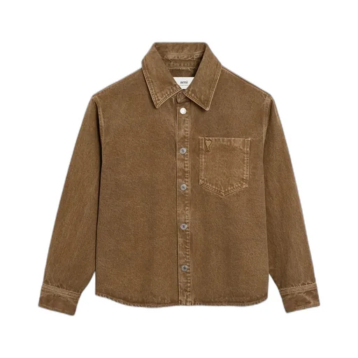 Ami Long-Sleeved Curved Hem Shirt
