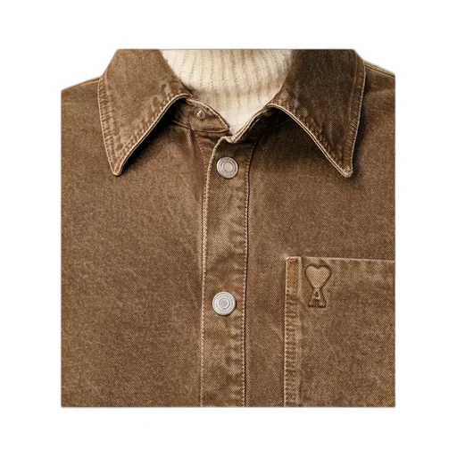 Ami Long-Sleeved Curved Hem Shirt