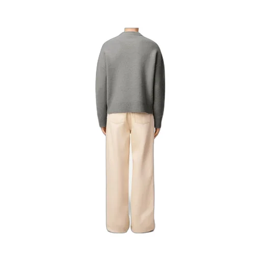 Ami Paris Logo Detailed Crewneck Jumper