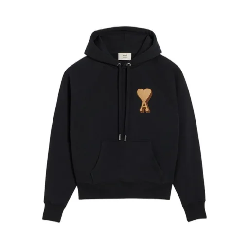 Ami Paris Logo Detailed Drawstring Hoodie
