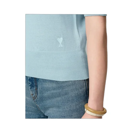 Three-Quarter Sleeve Wool Polo Shirt