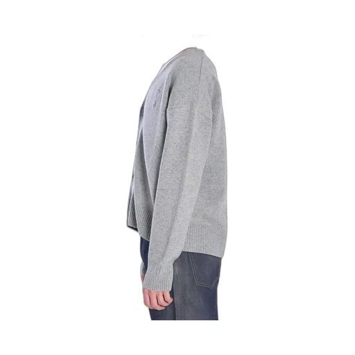 Ami Paris Ami De Coeur V-Neck Buttoned Cardigan
