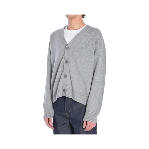 Ami Paris Ami De Coeur V-Neck Buttoned Cardigan