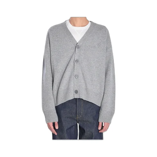 Ami Paris Ami De Coeur V-Neck Buttoned Cardigan