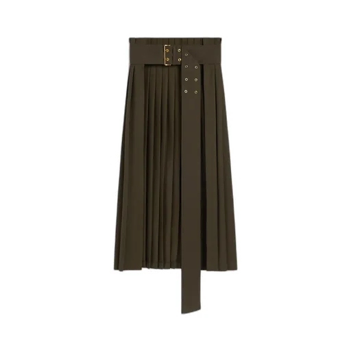 Ami Paris Pleated Midi Skirt