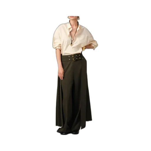 Ami Paris Pleated Midi Skirt