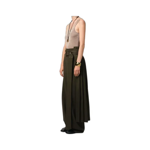 Ami Paris Pleated Midi Skirt