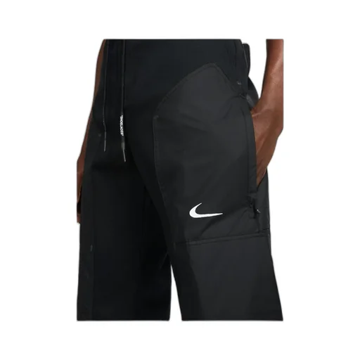 Black Logo-Printed Functional Pants