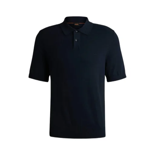 Fine-Knit Polo Shirt