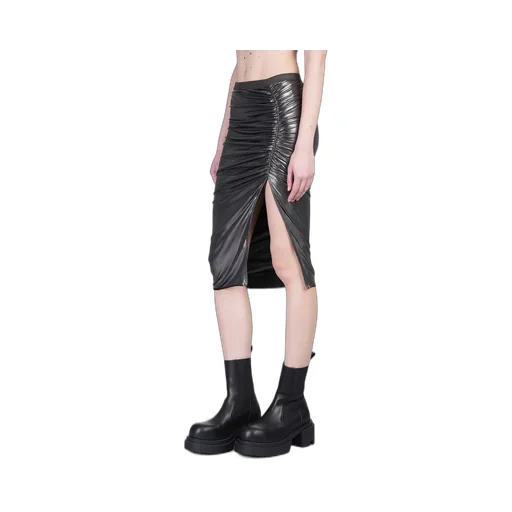 Rick Owens Lilies Slit Detailed Ruched Skirt