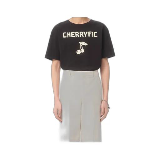 Valentino Cherryfic Printed Crewneck T-Shirt