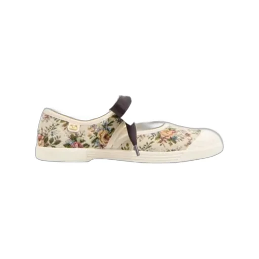 Bay By Bay Ballerina Sneakers In Papier Floral Jacquard Fabric
