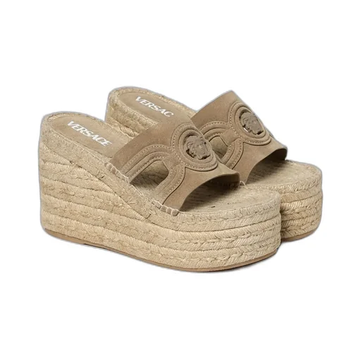 Versace Slip-On Wedge Sandals