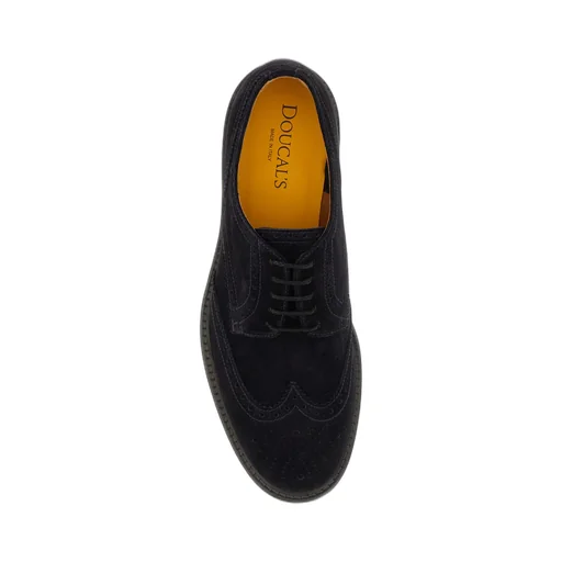 Brogue-Detail Suede Oxford Shoes
