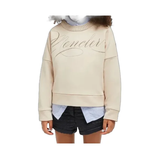 Embroidered Cursive Logo Cotton Sweatshirt