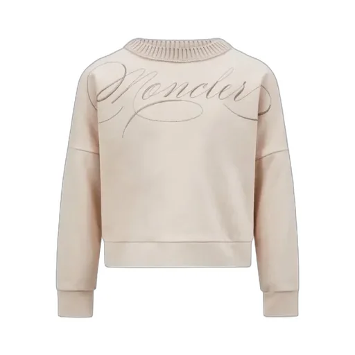Embroidered Cursive Logo Cotton Sweatshirt