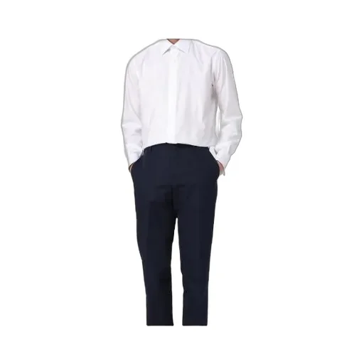 Pointed-Collar Twill Shirt