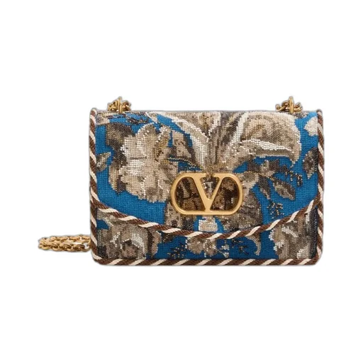 Valentino Garavani Vain Embroidered Shoulder Bag