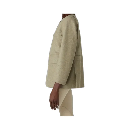 New-Cut Wool Cashmere Button Stand-Collar Casual Jacket