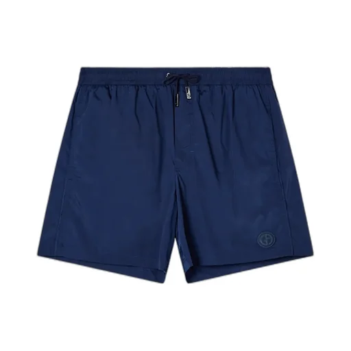 Giorgio Armani Logo Patch Drawstring Swim Shorts