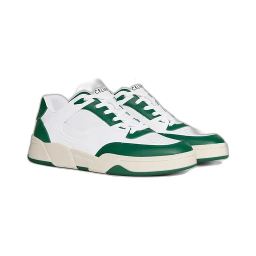 Celine Trainer Ct-09 Low Lace-Up Sneaker In Calfskin And Mesh