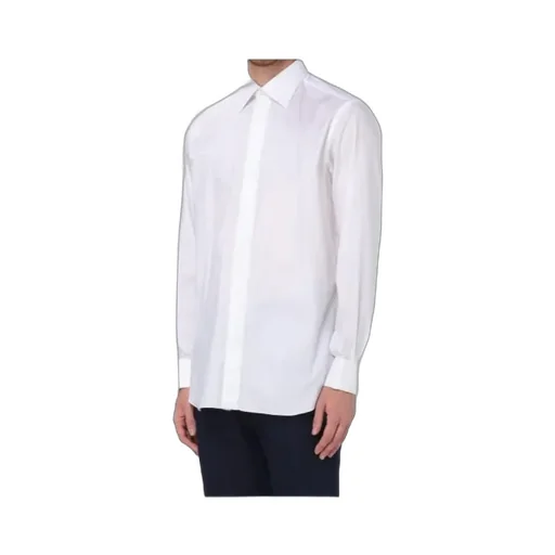 Pointed-Collar Twill Shirt